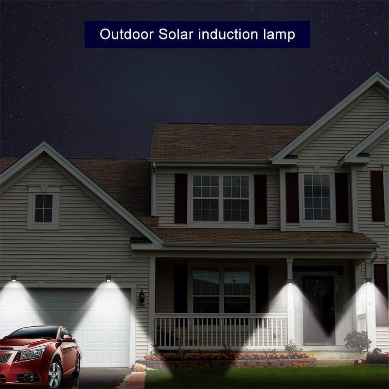 Solar Outdoor Wall Lights with Motion Sensor and 20 LEDs | IP65 Housing, No Wiring Needed | Black