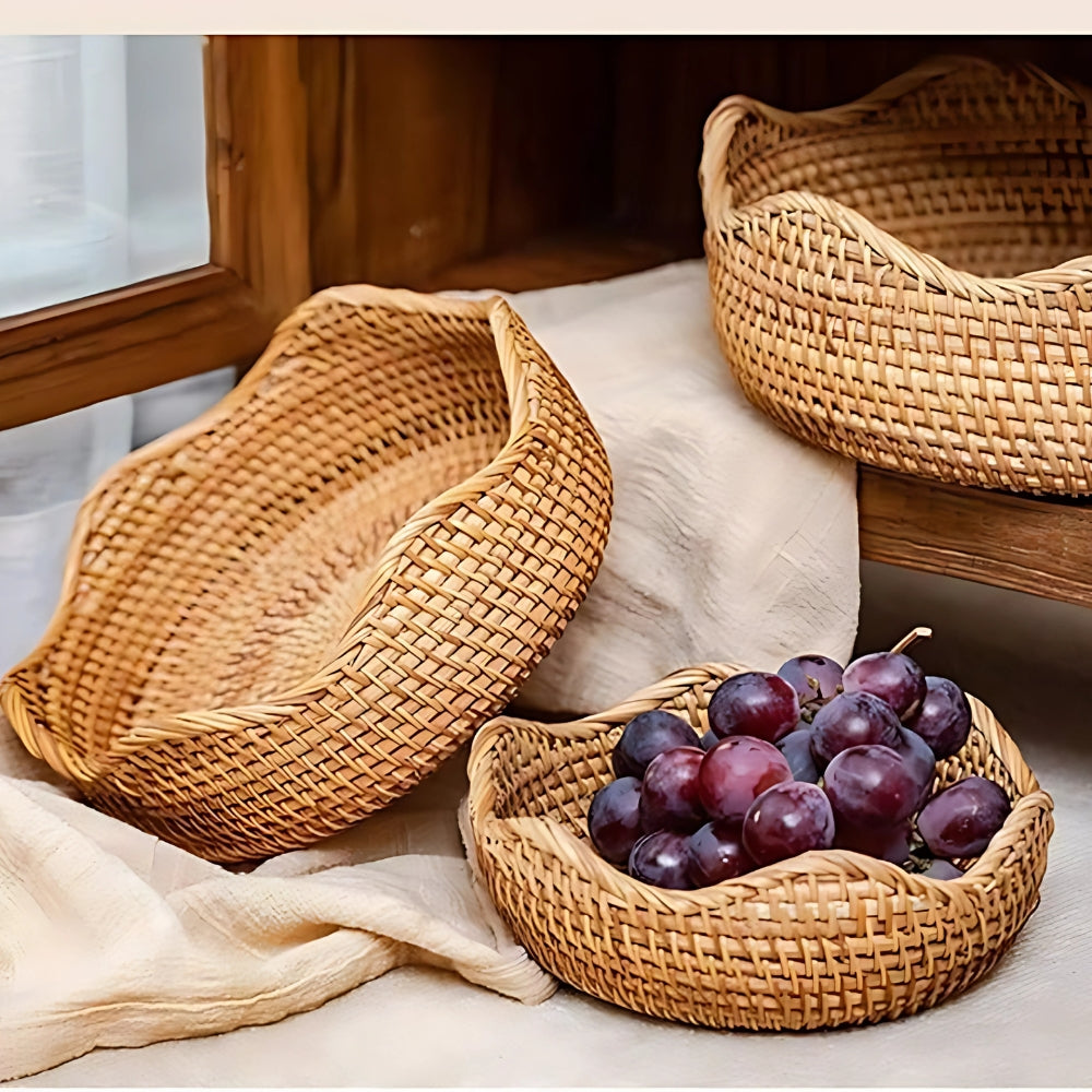 Handwoven Rattan Storage Basket