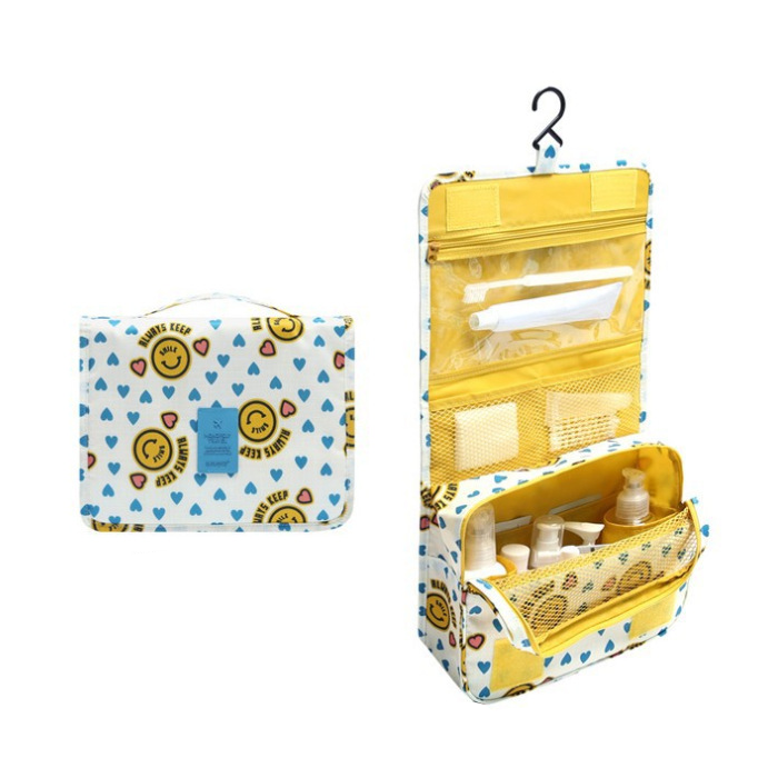 Hanging Travel Bags for Makeup and Toiletries | Water Repellent Organizer with Hook | 14 Prints and Colors