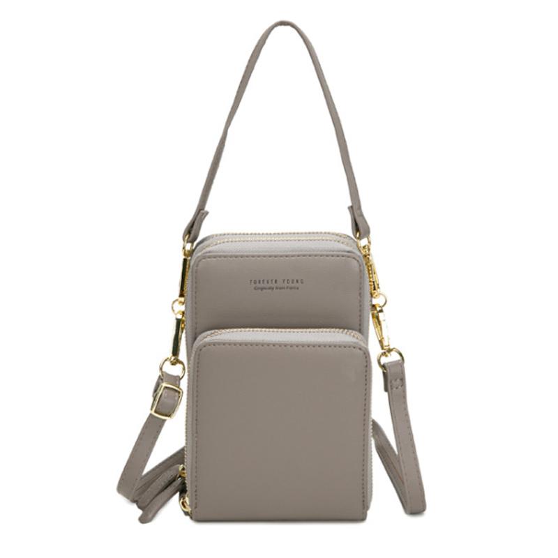 Touchscreen Phone Crossbody Bag with Clear PVC Window | Two Detachable Straps for Shoulder or Wrist | 11 Colors