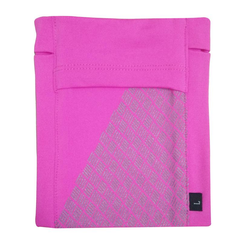 Sports Armband Phone Pouch with Two Side Pockets | Stretch Fabric and Reflective Print for Dark Runs | Sizes S to L