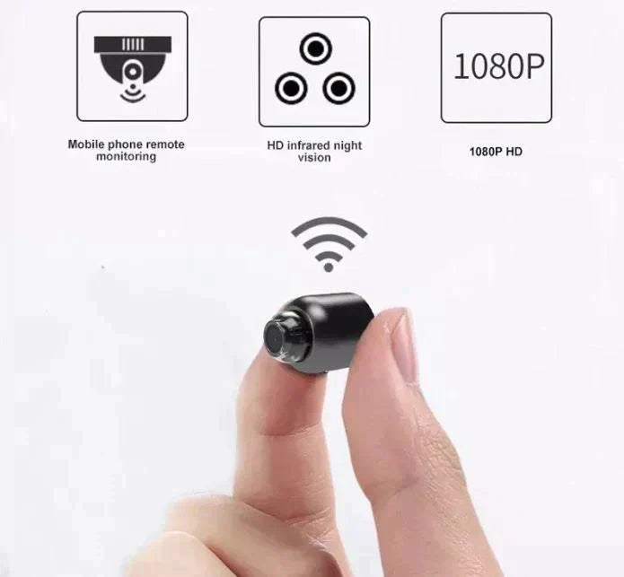 Mini WiFi Security Camera 2 Pack | 1080p Live View with Night Vision and Motion Alerts | Baby and Pet Monitor