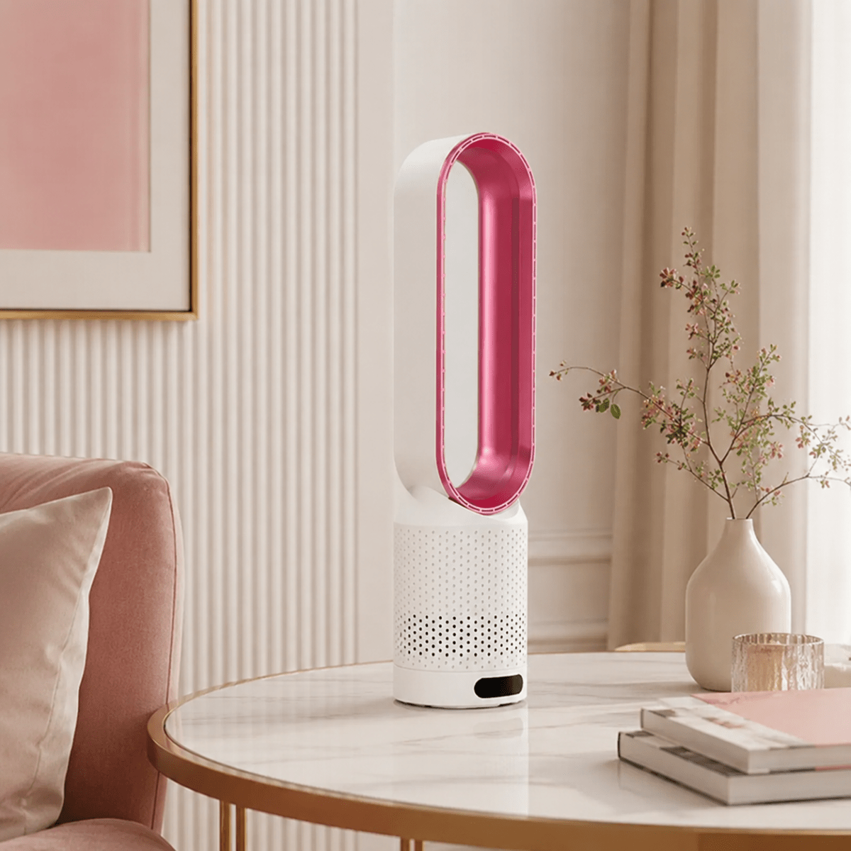 Bladeless Tower Fan with 6 Speed Levels | 90° Oscillation | Quiet Airflow for Living Room, Bedroom &amp; Office