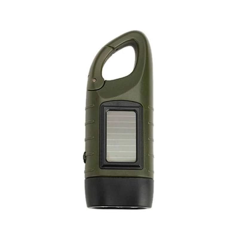 Hand Crank Solar LED Flashlight Portable