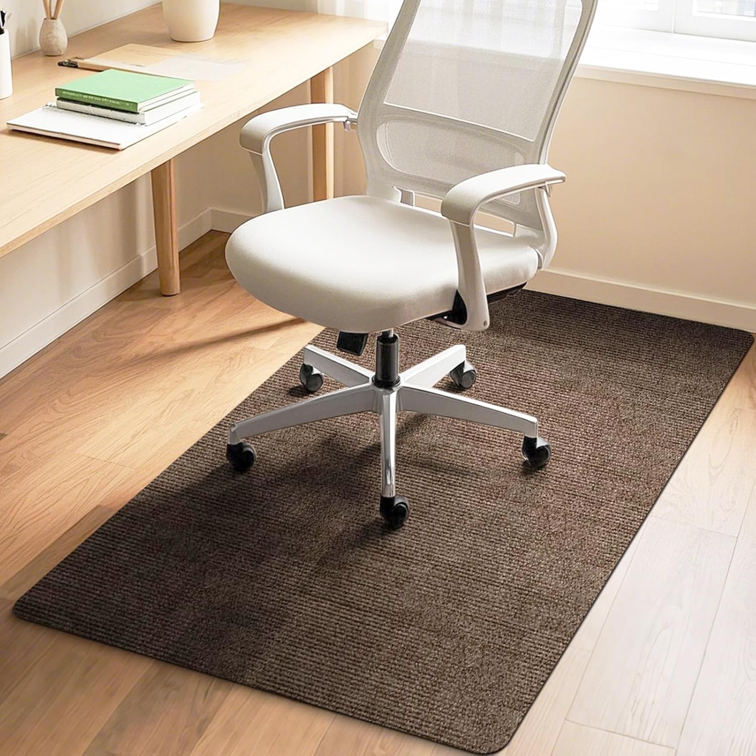 Premium PVC Chair Mat for Hardwood & Office Floors 35 x 47/55 In | 5 Colors | Smooth Rolling Protection for Desks & Gaming
