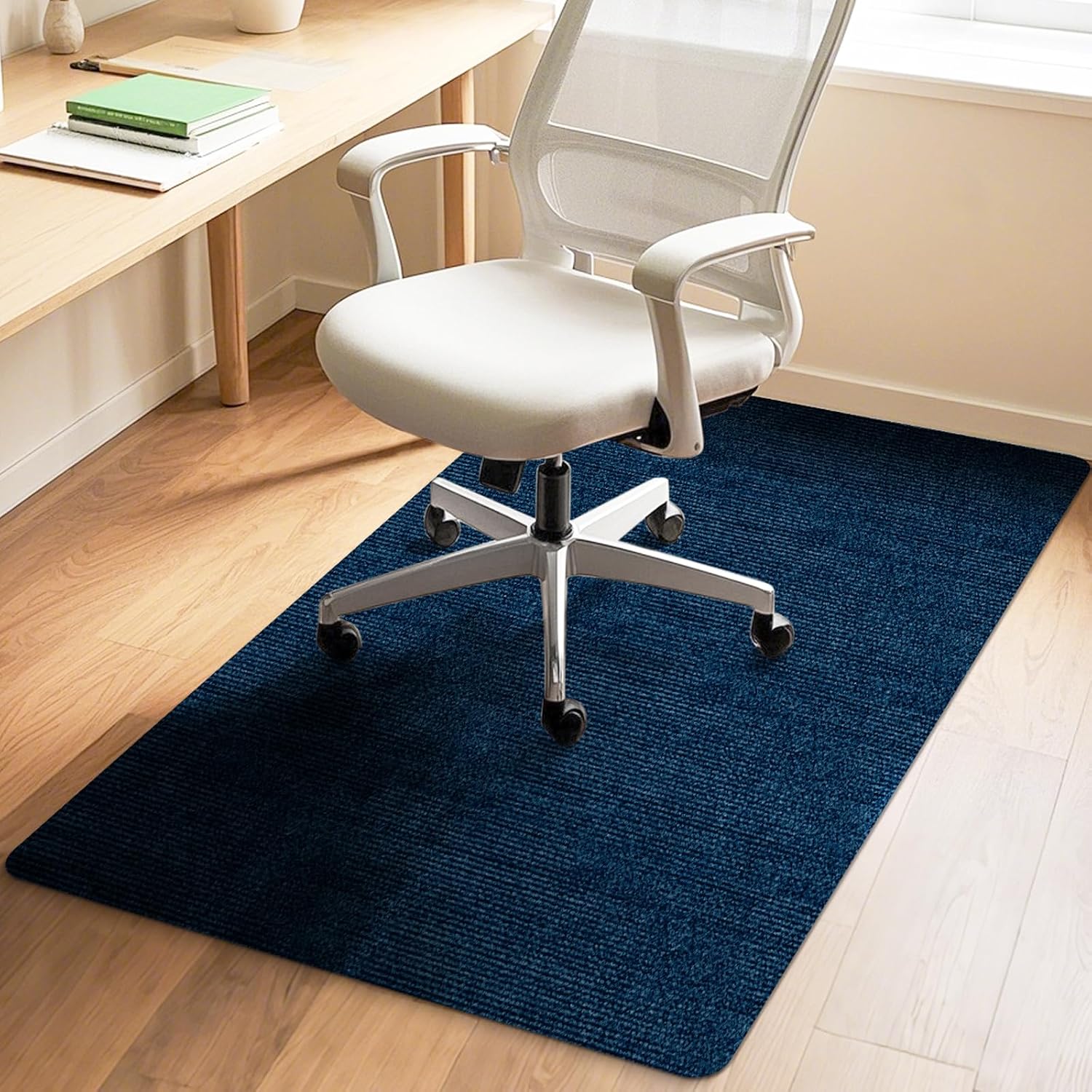 Premium PVC Chair Mat for Hardwood & Office Floors 35 x 47/55 In | 5 Colors | Smooth Rolling Protection for Desks & Gaming