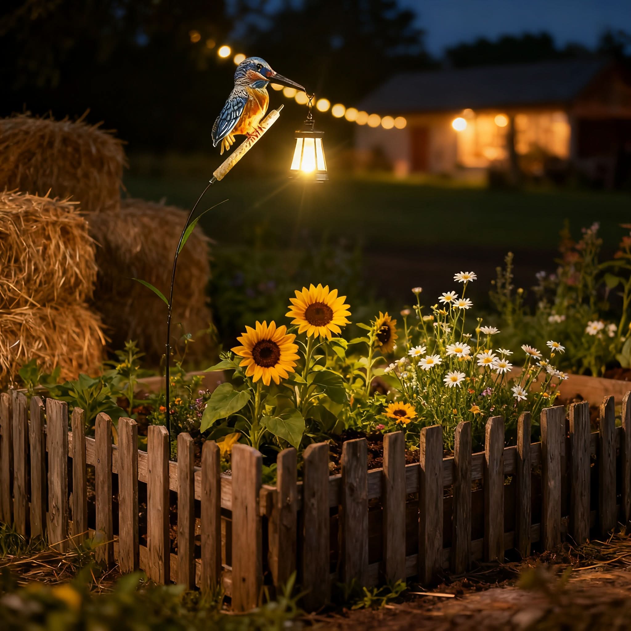 Solar Hummingbird Hanging Lantern | Metal, IP65 Waterproof | Auto Dusk-to-Dawn Solar Light for Gardens, Yards & Patios