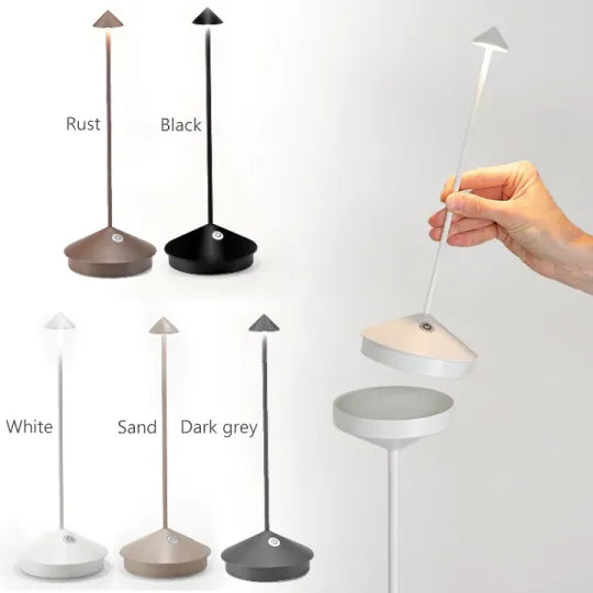Cordless LED Table Lamp with Rechargeable Battery and Dimmable Light – Portable Indoor and Outdoor Lighting