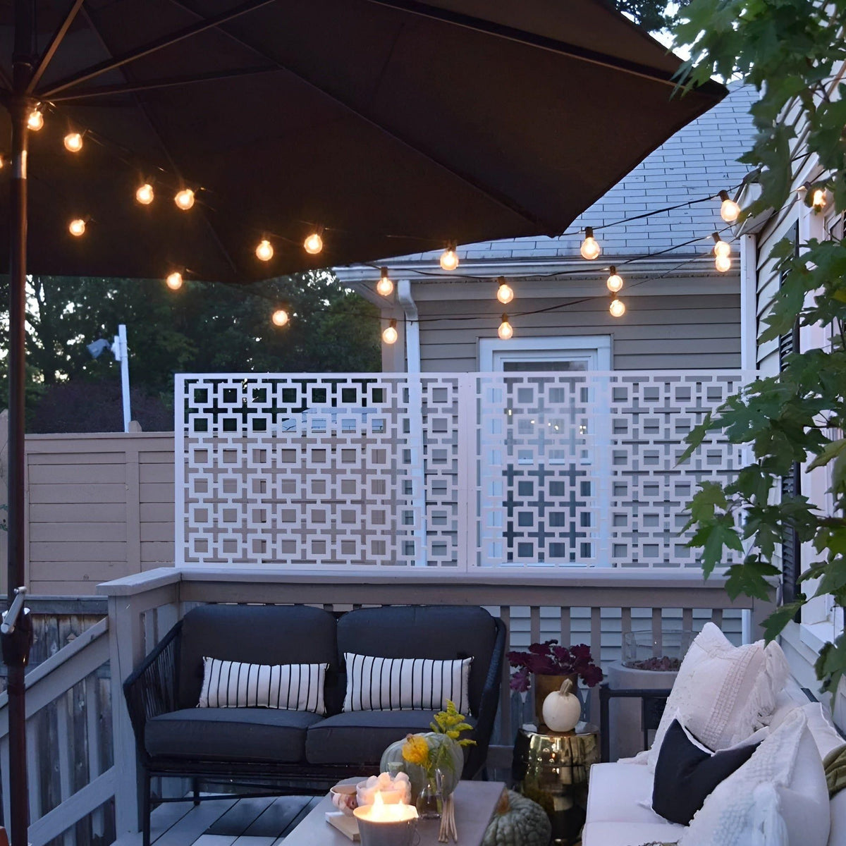Outdoor Christmas Lights with Warm White Globe Bulbs | Garden, Patio and Party String Lighting | 15 or 30 Meter