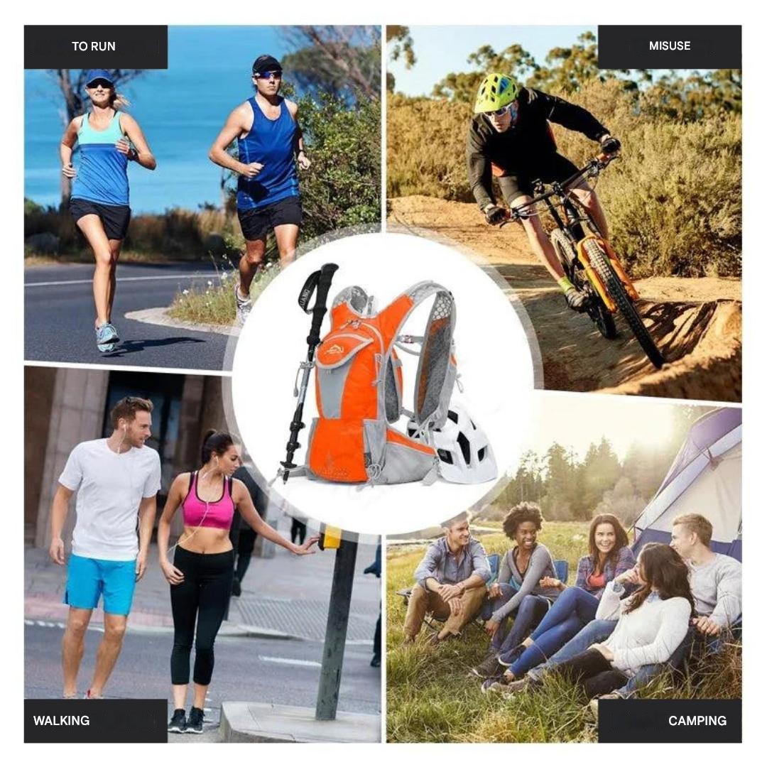Hydration Travel Backpack with 2L Water Bladder | Lightweight 590g Pack for Hiking and Cycling | 7 Colors