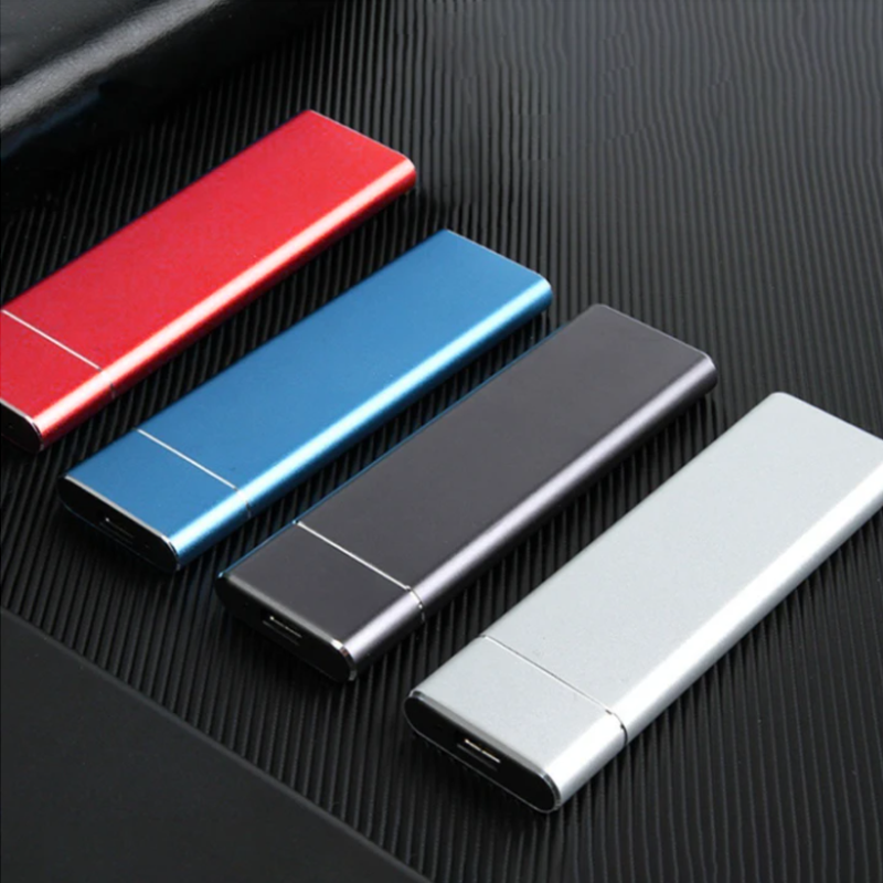 64 GB Portable External Hard Drive for Backup | Works with Windows, macOS and Linux | Ultra Thin Case in Four Colors
