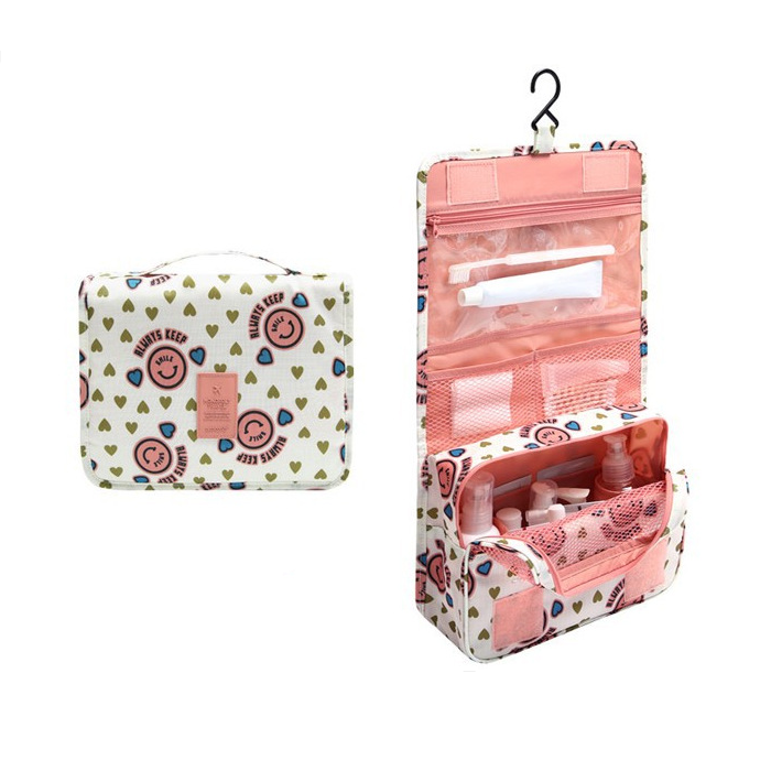 Hanging Travel Bags for Makeup and Toiletries | Water Repellent Organizer with Hook | 14 Prints and Colors