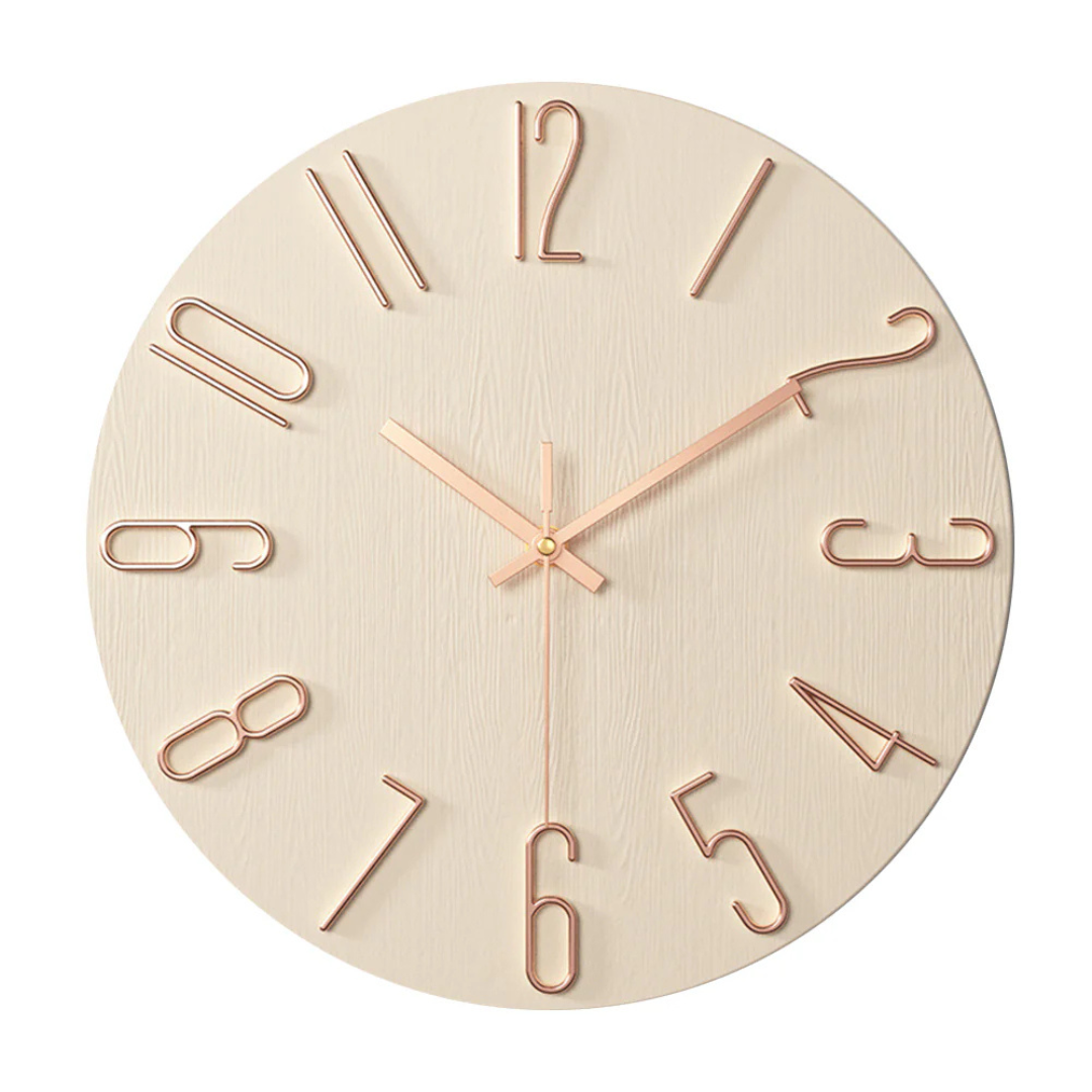 Black Silent Wall Clock 12 Inch