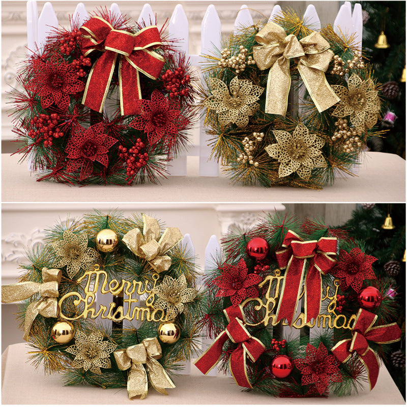 Christmas Wreath in Jute with Pinecones and Artificial Berries | Bow Detail and a Sturdy Hanging Loop | 5 Styles