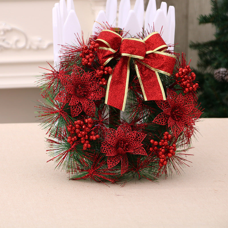 Christmas Wreath in Jute with Pinecones and Artificial Berries | Bow Detail and a Sturdy Hanging Loop | 5 Styles