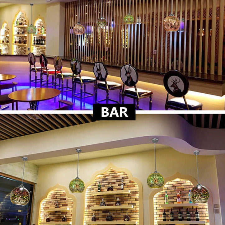 3D Firework Pendant Light Colorful Ceiling Lamp
