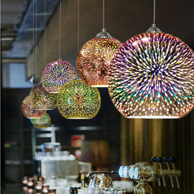 3D Firework Pendant Light Colorful Ceiling Lamp
