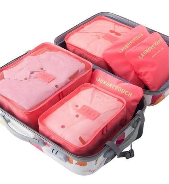 6 Piece Luggage Packing Cubes Set