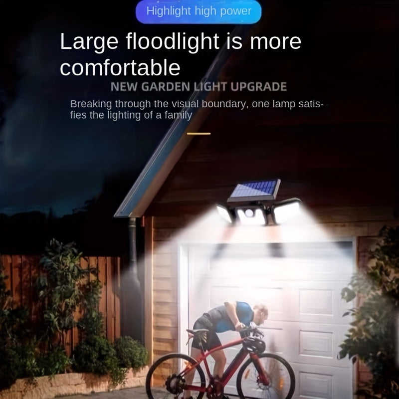 Three lighting modes of the solar security floodlight