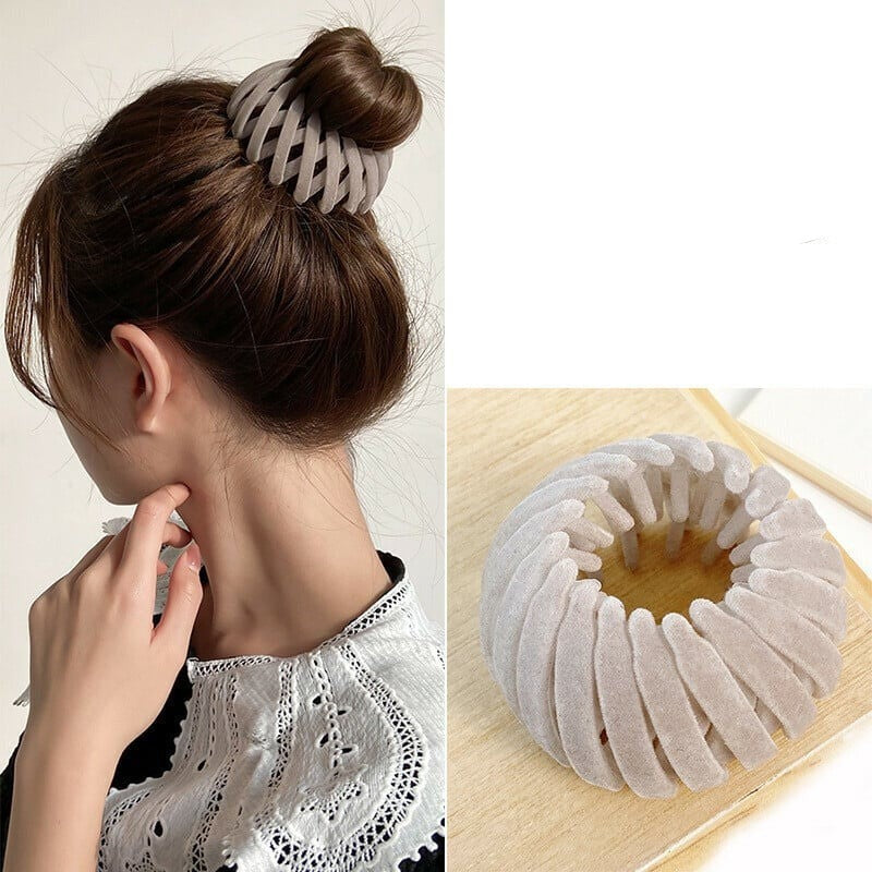 Expandable Bird Nest Hair Clip for Buns and Half-Up Styles | Soft Velvet Finish | Holds a Thick Ponytail Without Pulling