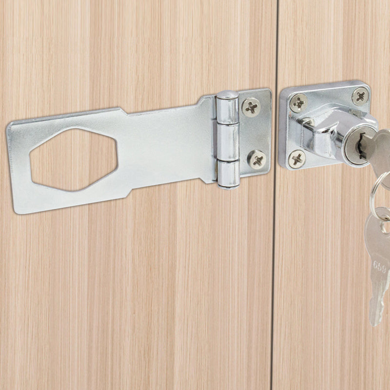 Door Lock Latch with Key for Cabinets, Lockers and Tool Boxes | Zinc Alloy, Quarter Turn | Sticks On or Screws Down