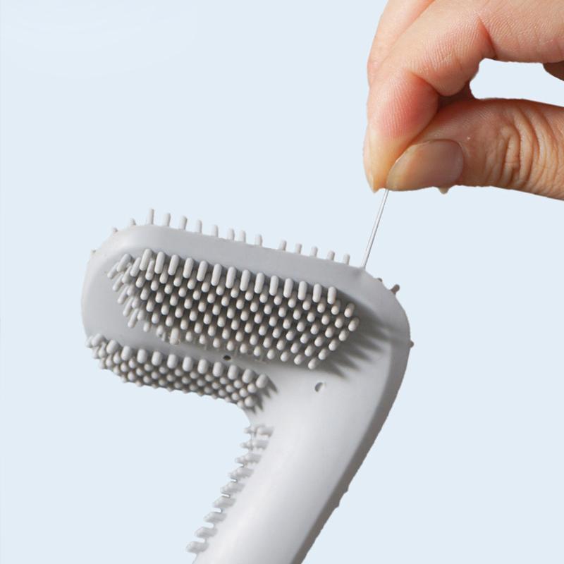 Toilet Brush with a Triangular Head and Wall Holder | TPR Bristles Reach Every Corner Without Clumping | Five Colors