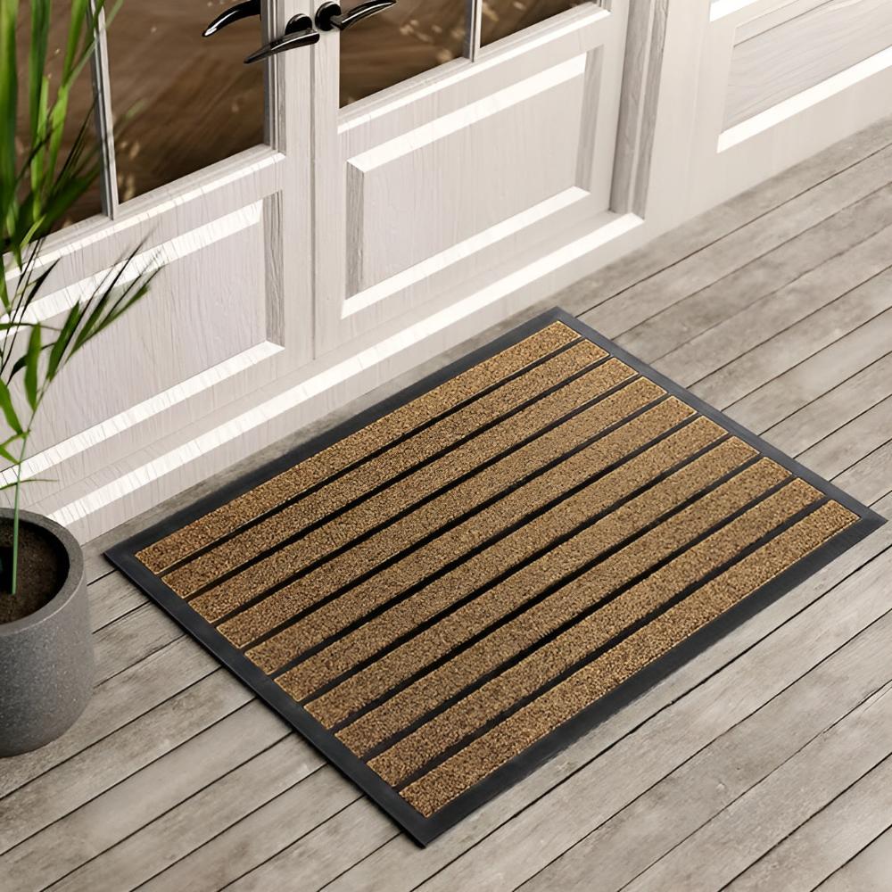 Striped Door Mat Non Slip Entryway