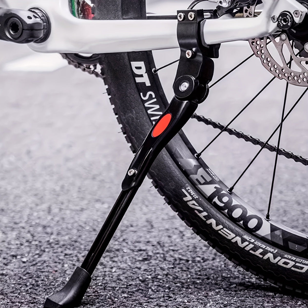Adjustable Bike Stand with Non Slip Rubber Foot | Rear Mount Kickstand Holder | Bicycle Accessories for Road and Mountain Frames