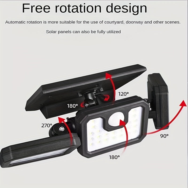Mounting hardware and screws included with the solar floodlight