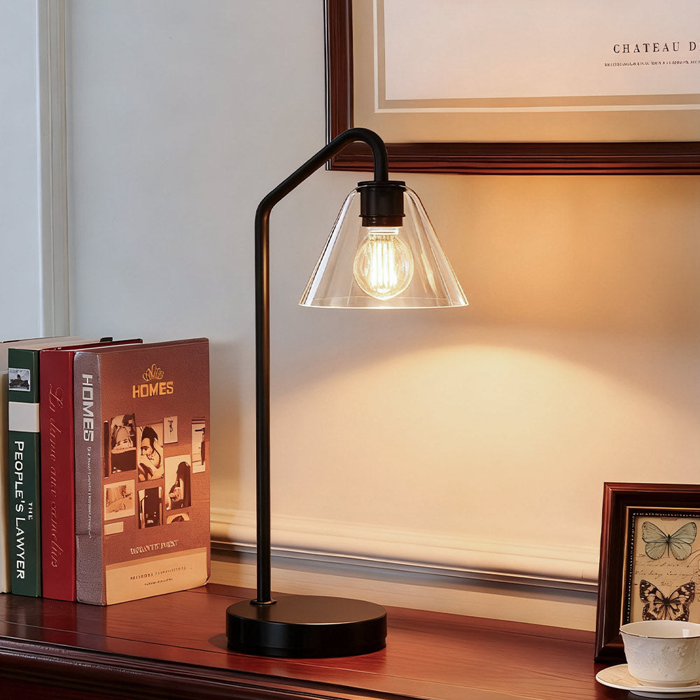 Glass Cone Table Lamp