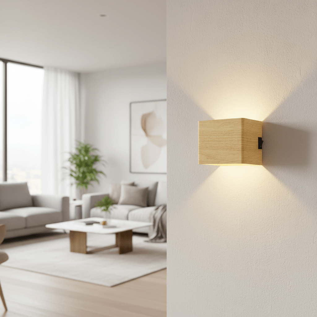BEAMFLEX - Wireless LED Wall Light with Adjustable Light Beam - Wood