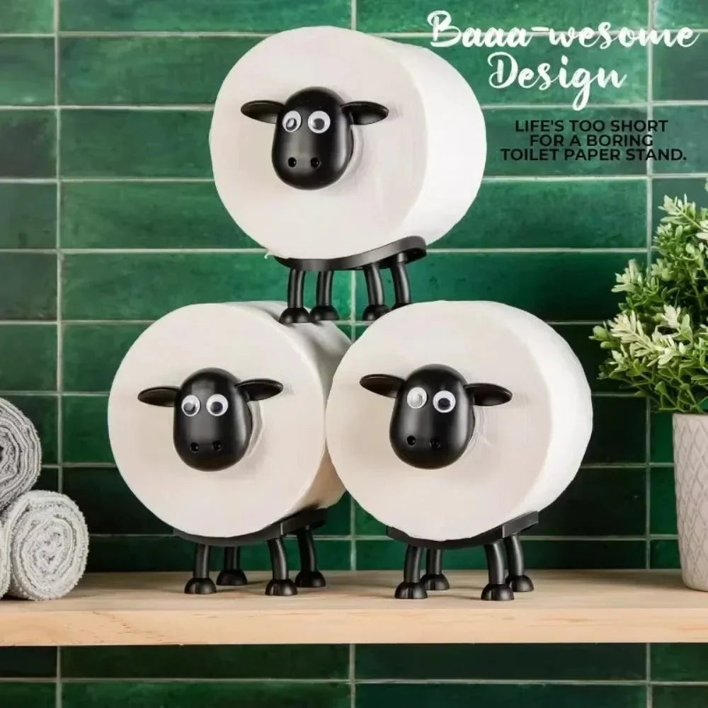 BADEWOLLE – Cute Sheep Toilet Paper Holder for Playful Bathrooms