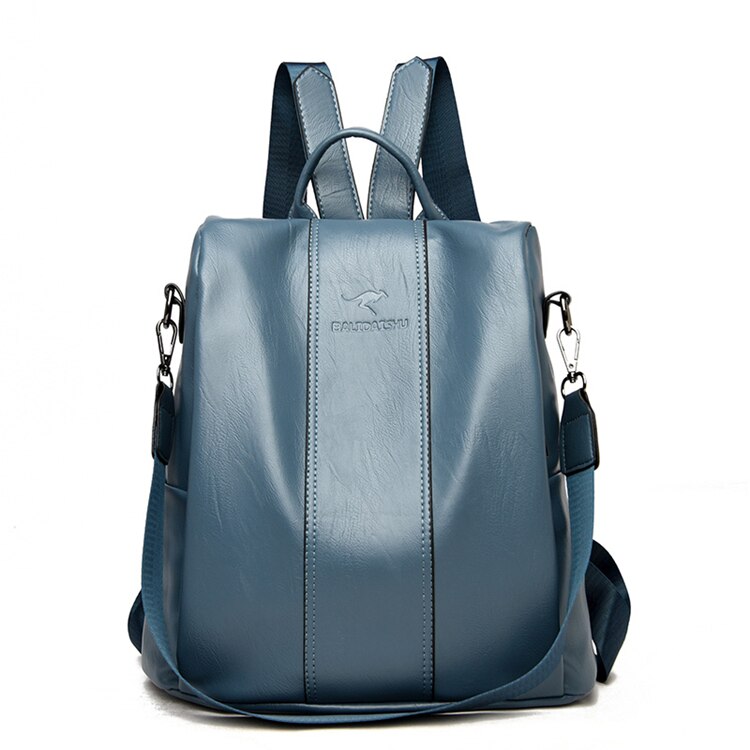 Anti Theft Travel Backpack for Women | Vintage PU Leather Convertible Shoulder Bag | Hidden Zip Pockets