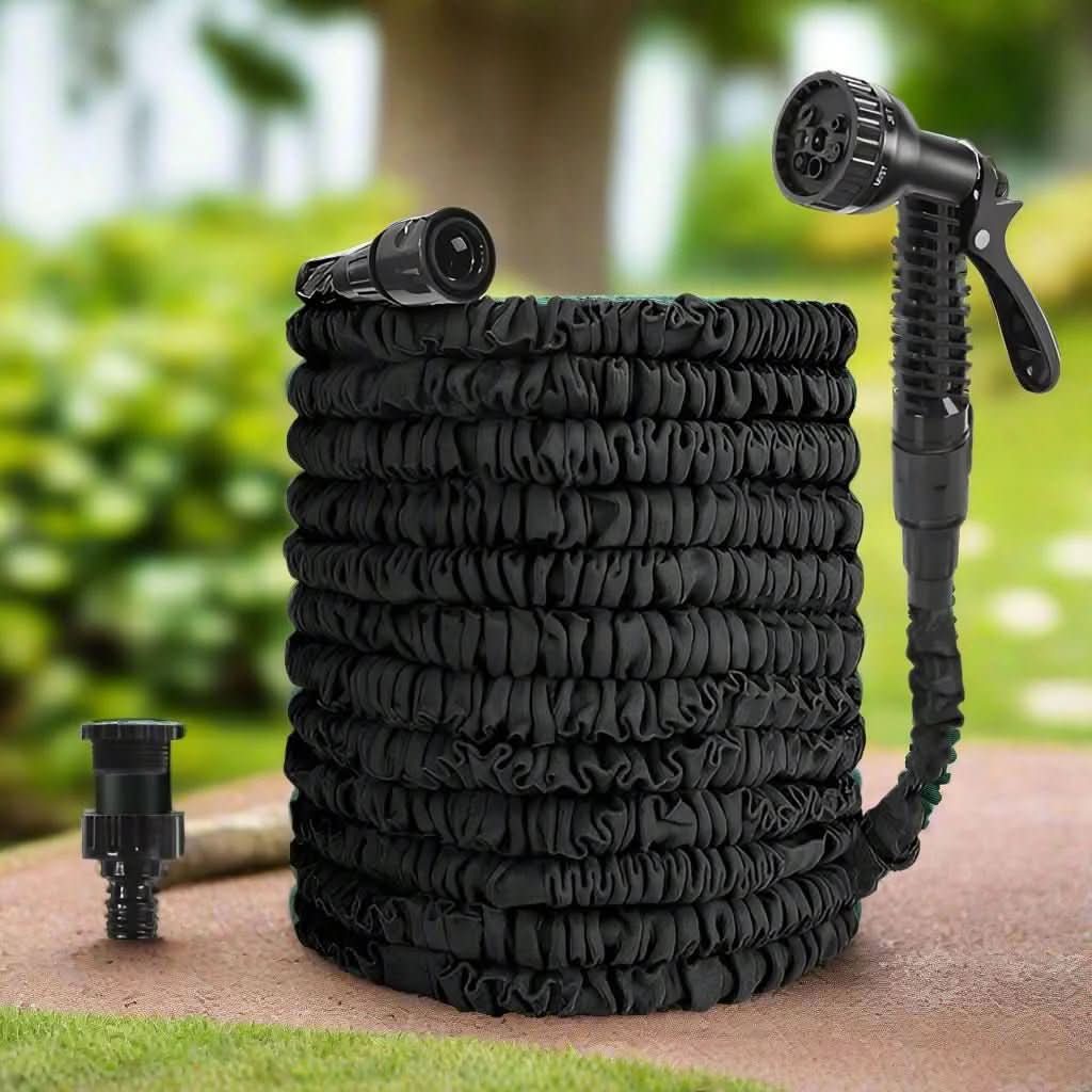 Expandable High-Pressure Garden Hose | 7 Spray Patterns, 25 to 200 ft Lengths | Flexible Wall-Mountable Design