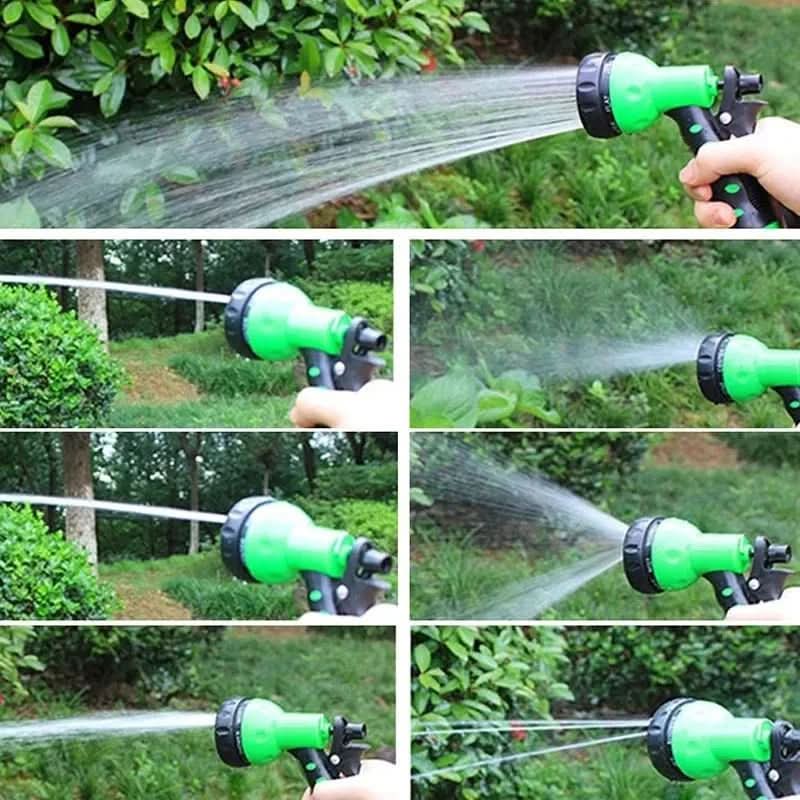 Expandable High-Pressure Garden Hose | 7 Spray Patterns, 25 to 200 ft Lengths | Flexible Wall-Mountable Design