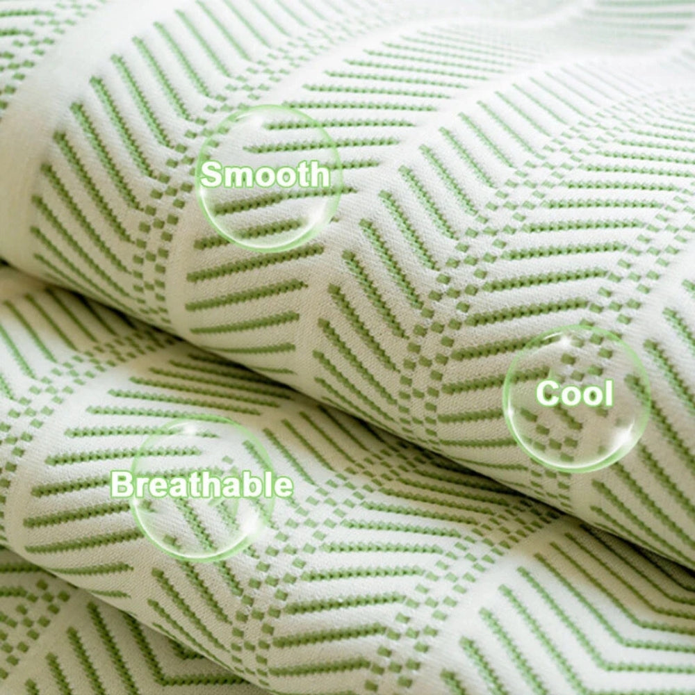 Herringbone Sofa Cover Scallop Edge Throw