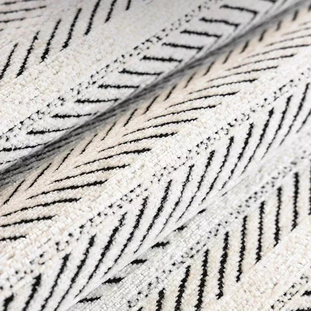 Herringbone Sofa Cover Scallop Edge Throw