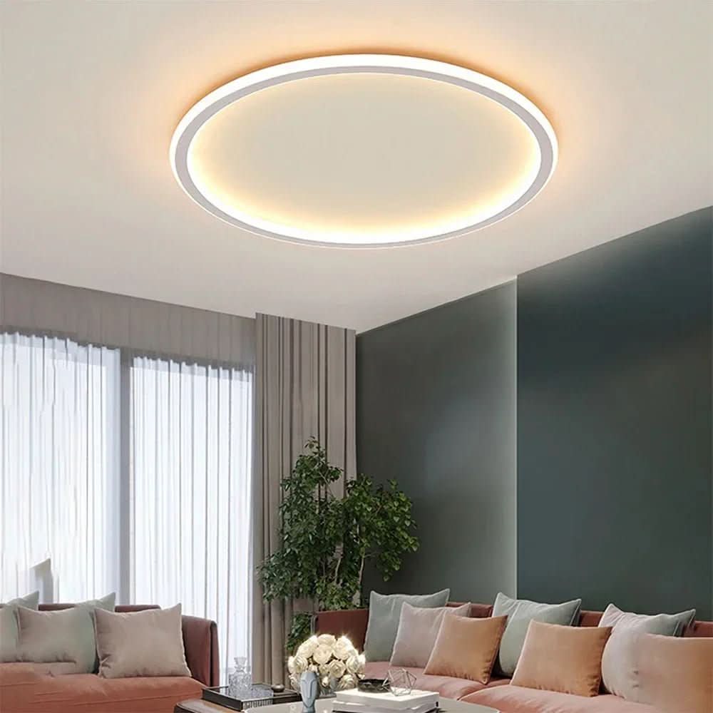 AUROGLOBE - Scandinavian LED ceiling light for warm, glare-free living room lighting - Gold