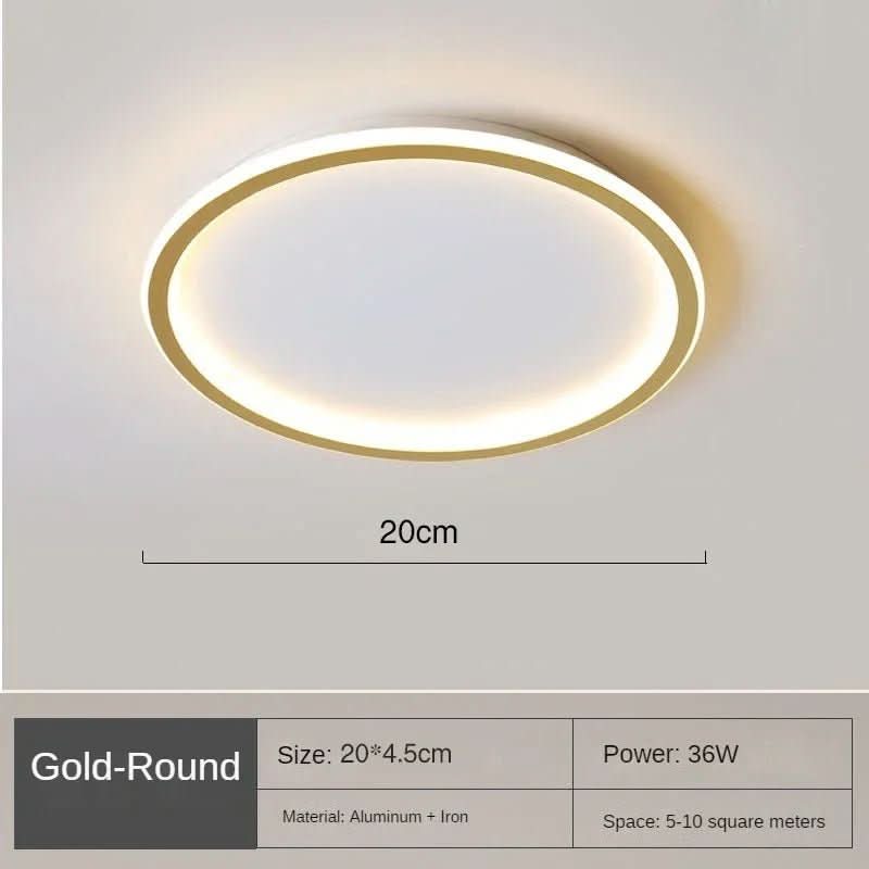 AUROGLOBE - Scandinavian LED ceiling light for warm, glare-free living room lighting product image