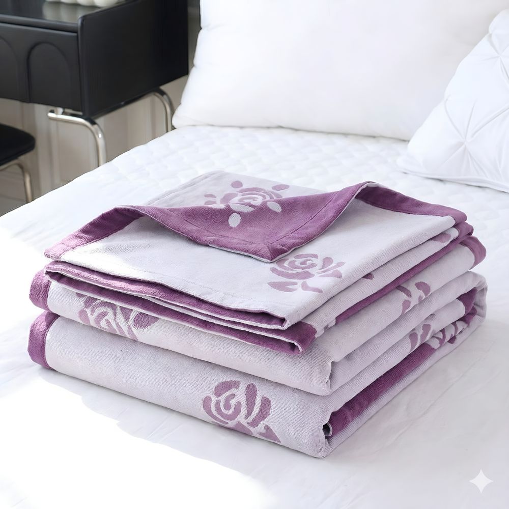 Rose Pattern Cooling Blanket Summer Quilt