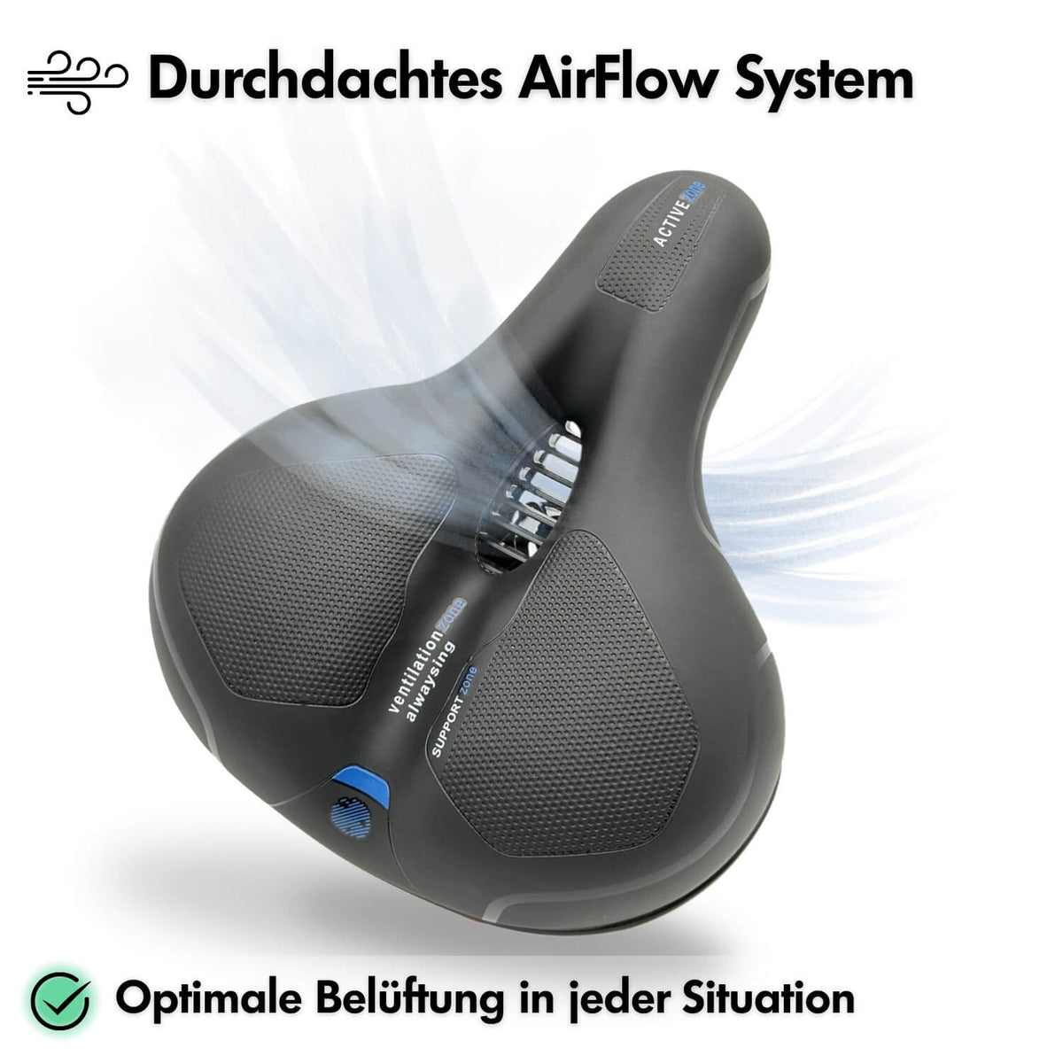 Wide Comfort Bicycle Saddle with Memory Foam Padding | Shock Absorbing Gel Seat | Universal Bike Accessories