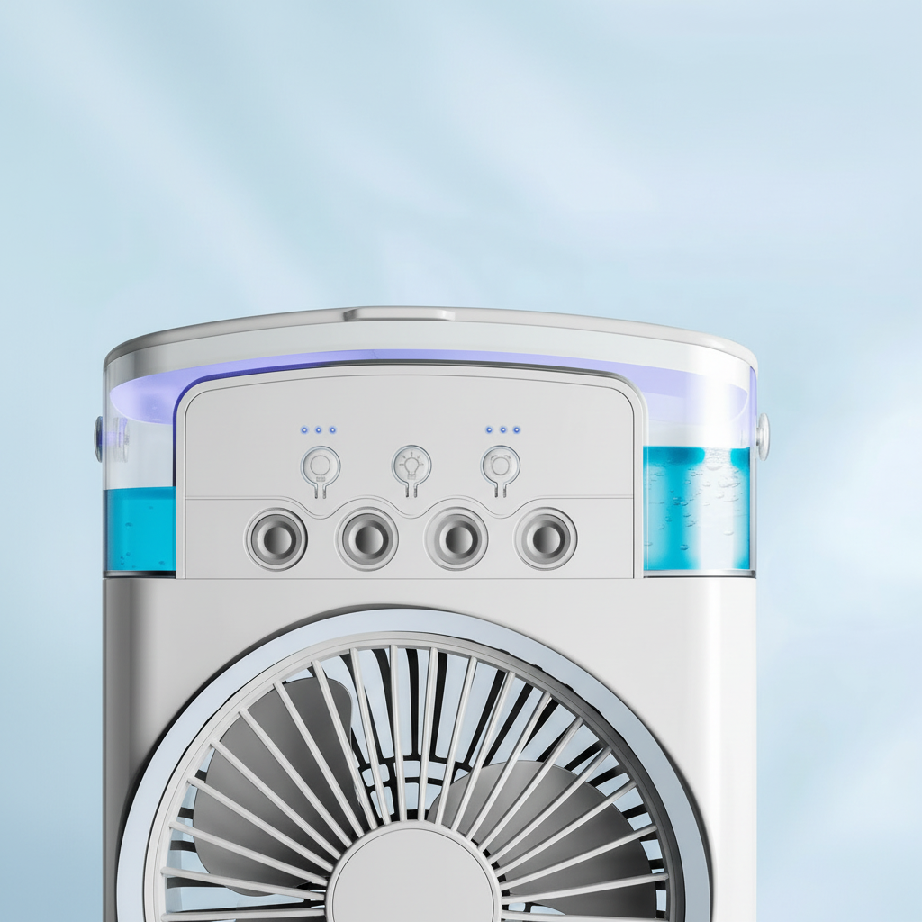 Portable Humidifier with Fan for Desk or Bedroom | Compact 2-in-1 Design | Energy-Efficient Freshness