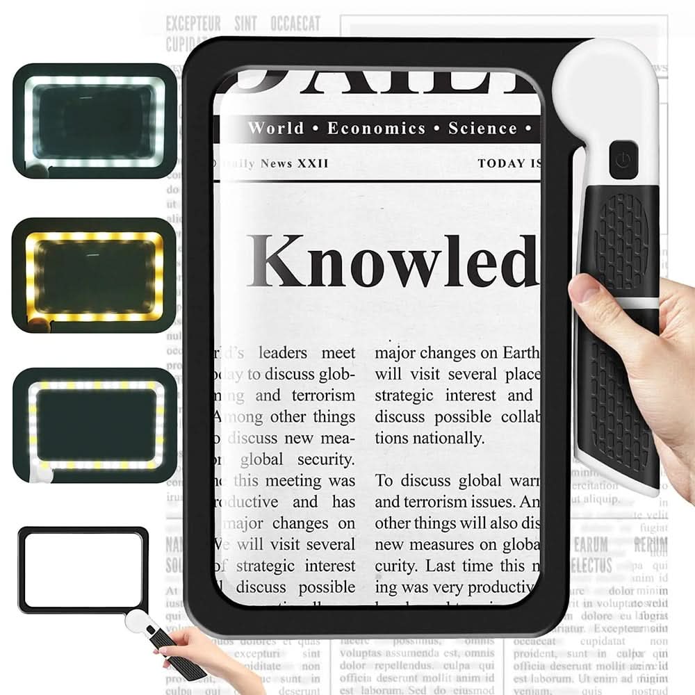 5x LED Magnifying Glass with Foldable Compact Design | 48 Dimmable LEDs | Ergonomic Grip for Reading & Precision Work