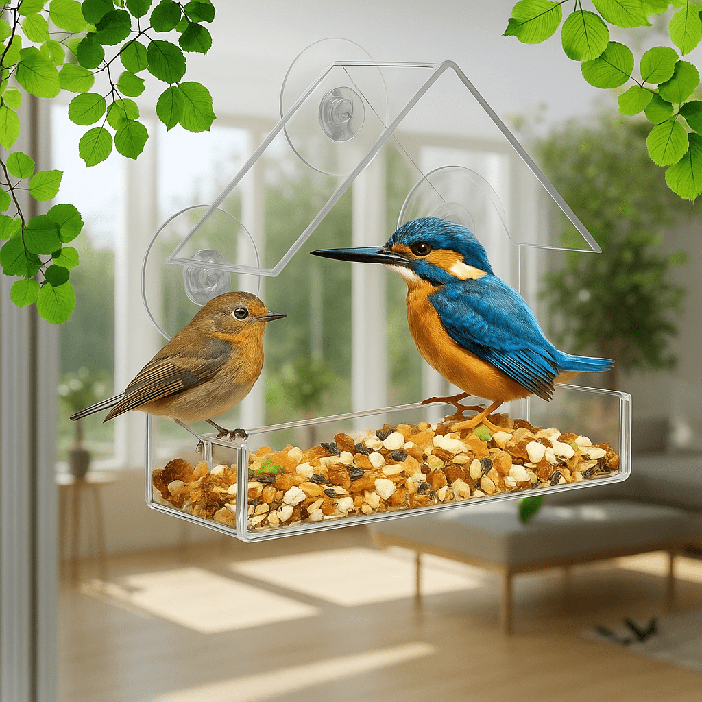 Window Bird Feeder with Clear View
