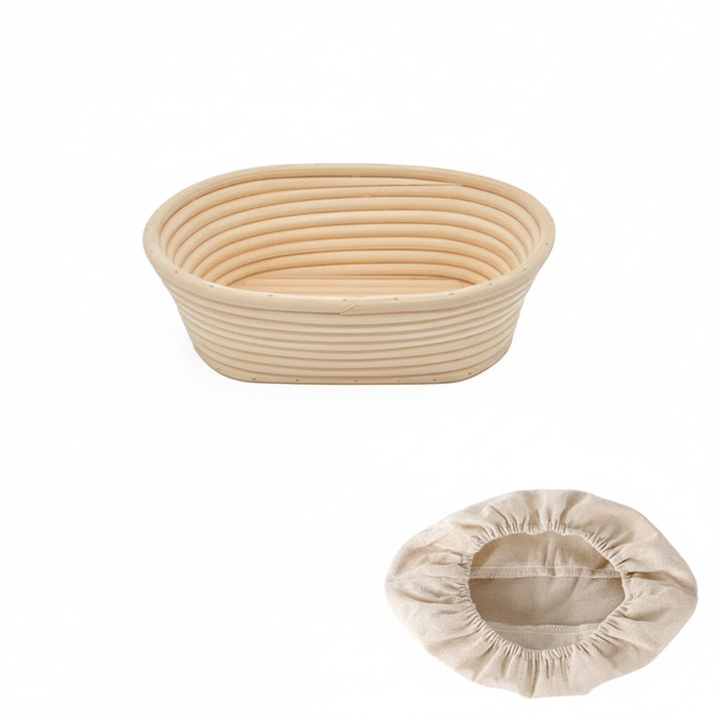 ARTISANBAKE – Handcrafted Rattan Proofing Basket Oval & Round – Essential for Bread Baking
