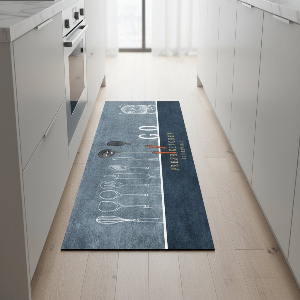 Non-Slip Crystal Velvet Kitchen Floor Mat