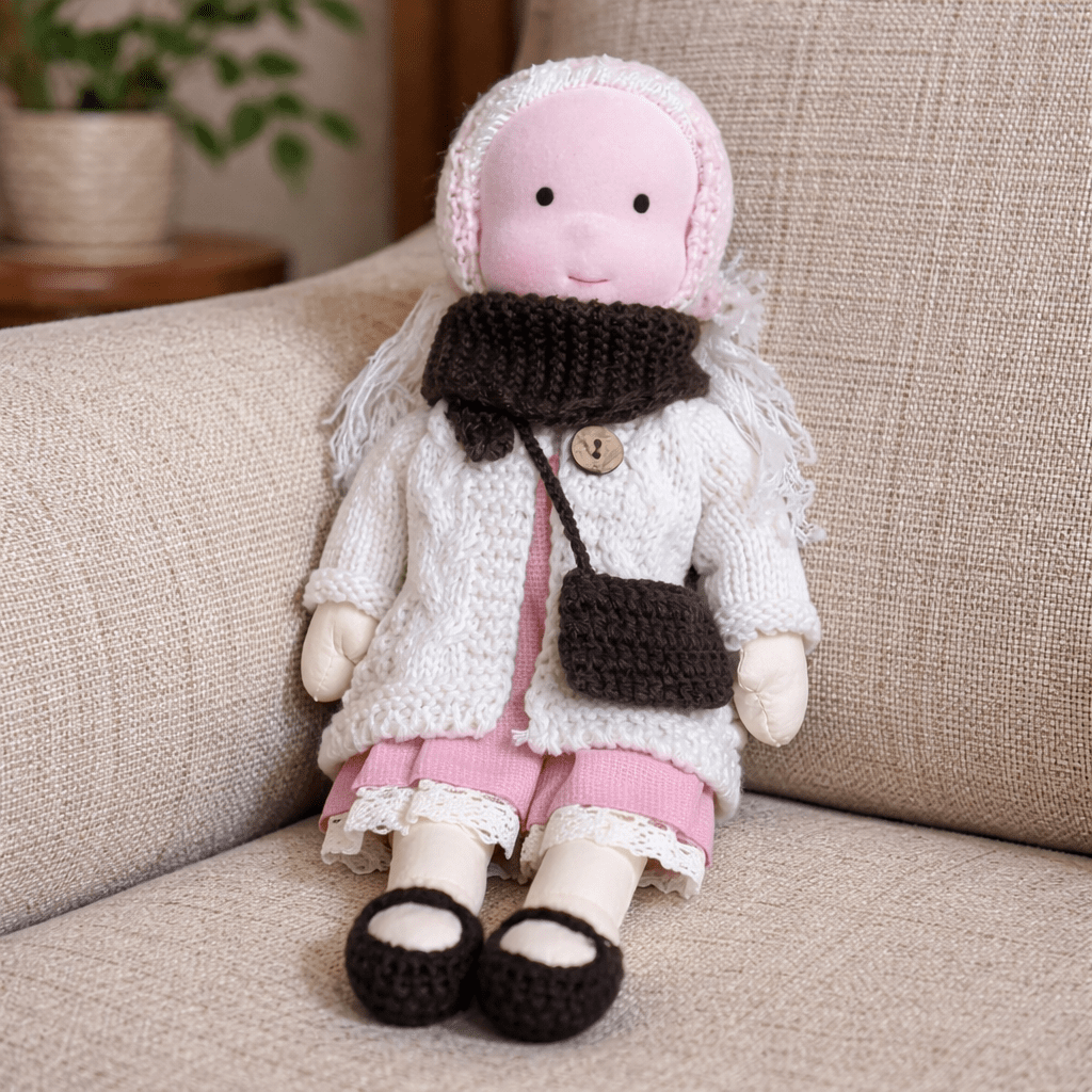 ELORA – Handmade Waldorf Doll Made of Cotton for Creative Play
