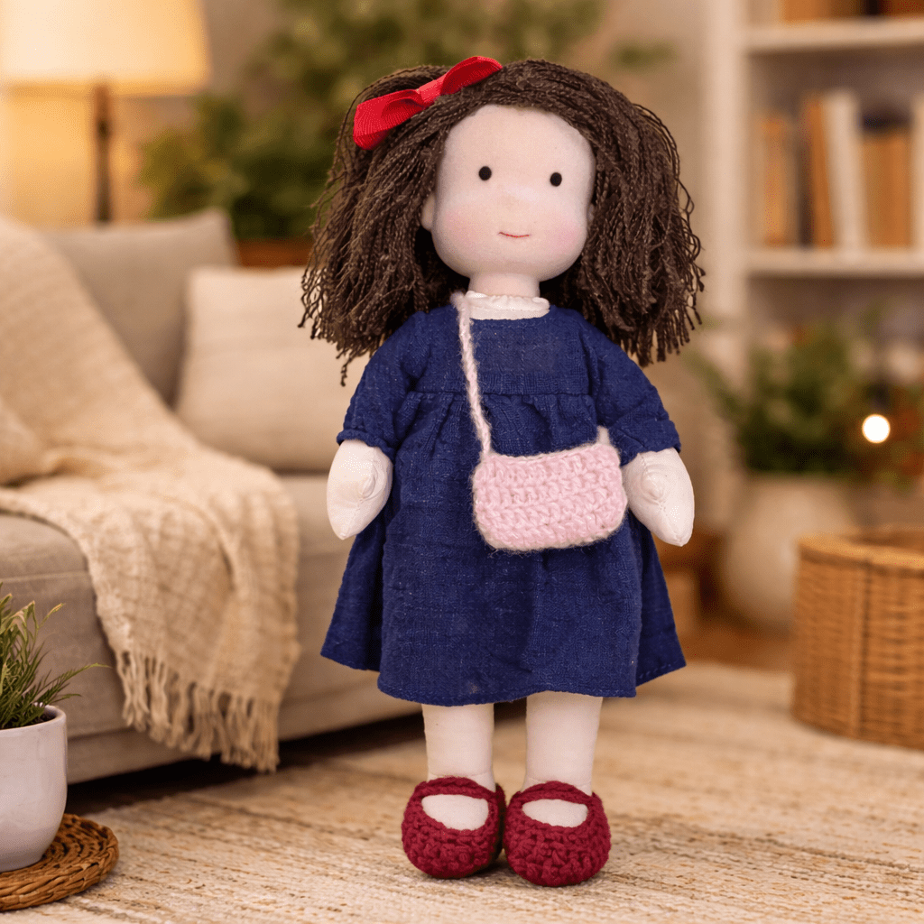 ELORA – Handmade Waldorf Doll Made of Cotton for Creative Play