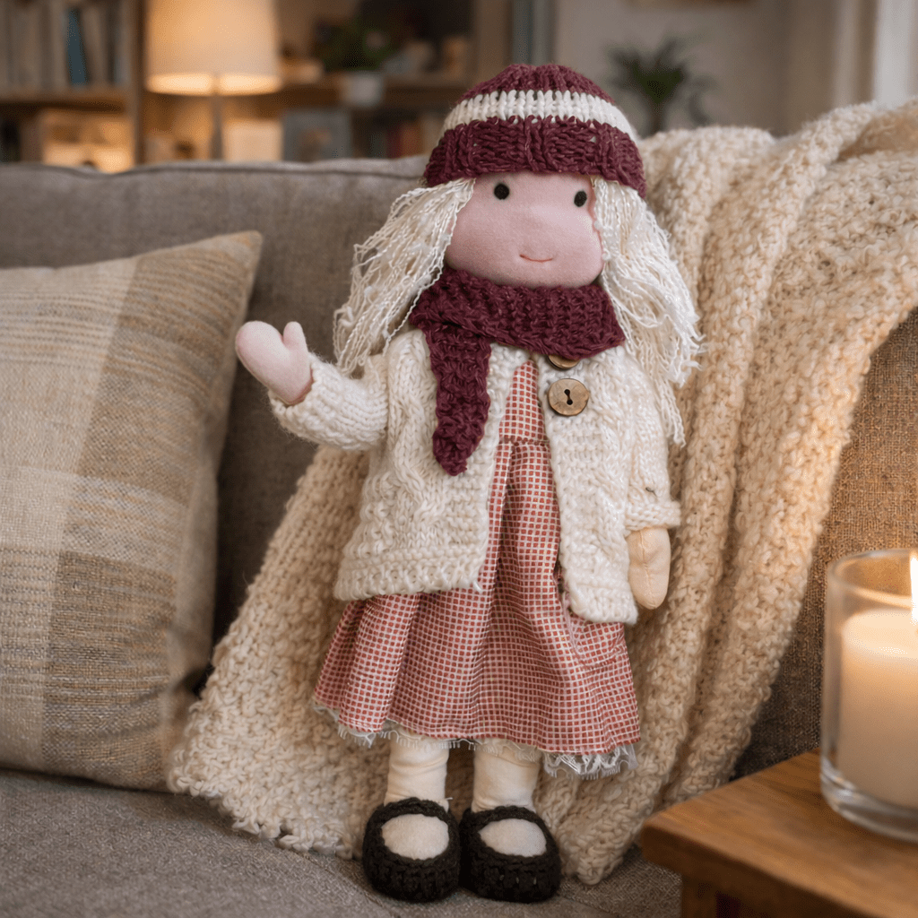 ELORA – Handmade Waldorf Doll Made of Cotton for Creative Play