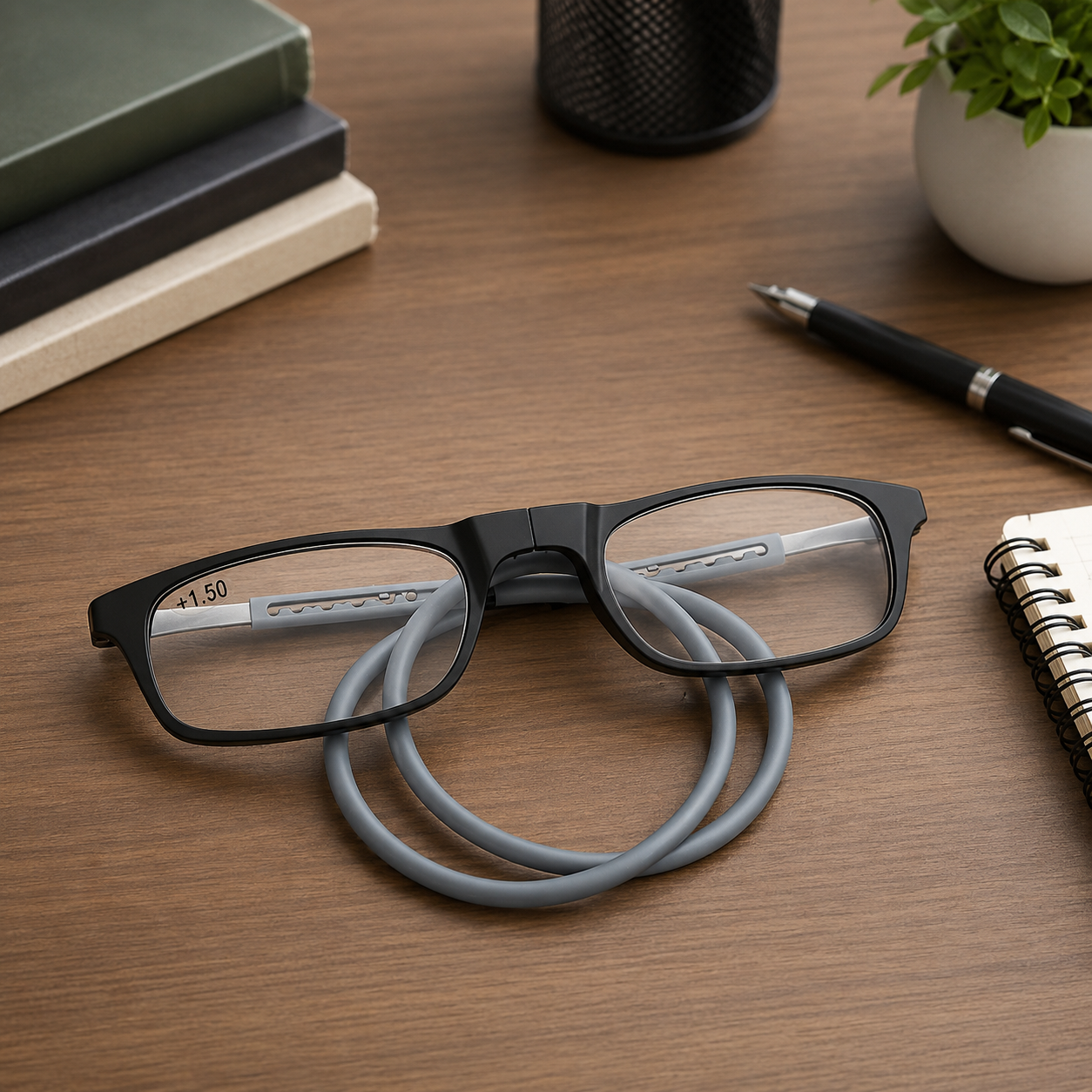 Magnetic Neck-Hanging Reading Glasses | 2 Colors, 11 Magnification Strengths | Lightweight Alloy Frame for Daily Use